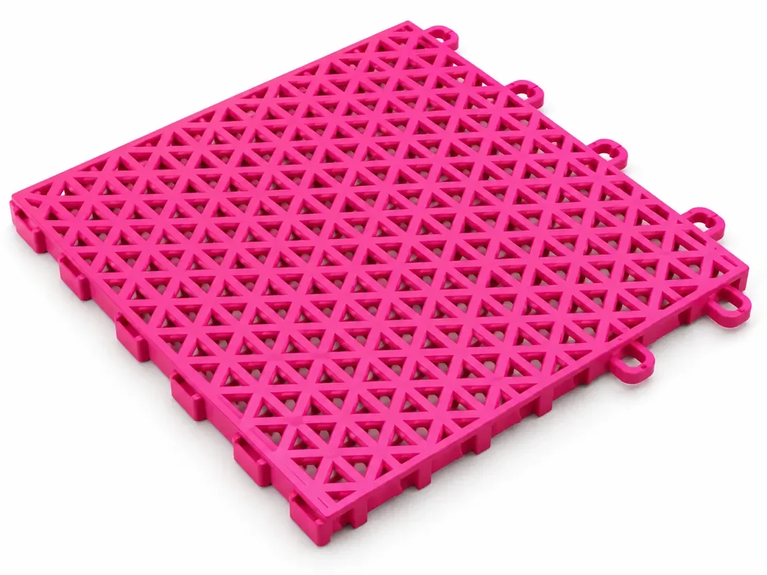 Ilustração da placa Playkap rosa com trama triangular